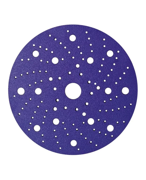SANDWOX Шлифовальный круг 328 Plus Purple Ceramic на пленочной основе 150 мм, Multiholes
